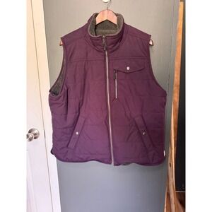 Carhartt Reversible Vest Womens XXL Purple Grey Fleece Puffer Sleeveless